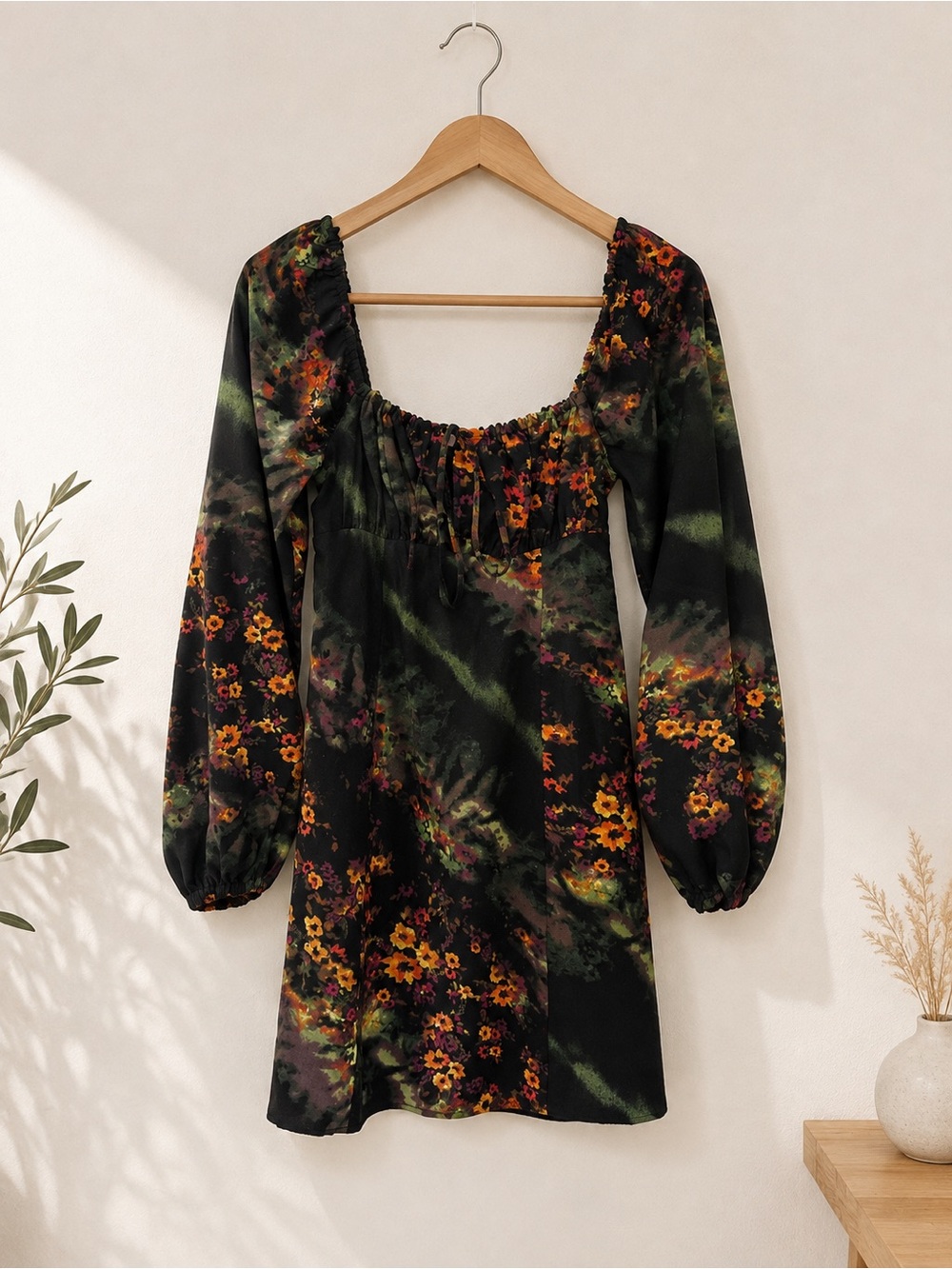Urban Outfitters Floral Boho Long Sleeve Mini Dress Small